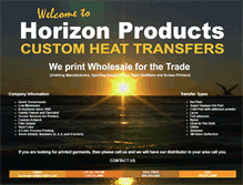 Tablet Screenshot of horizoncustomheattransfers.com